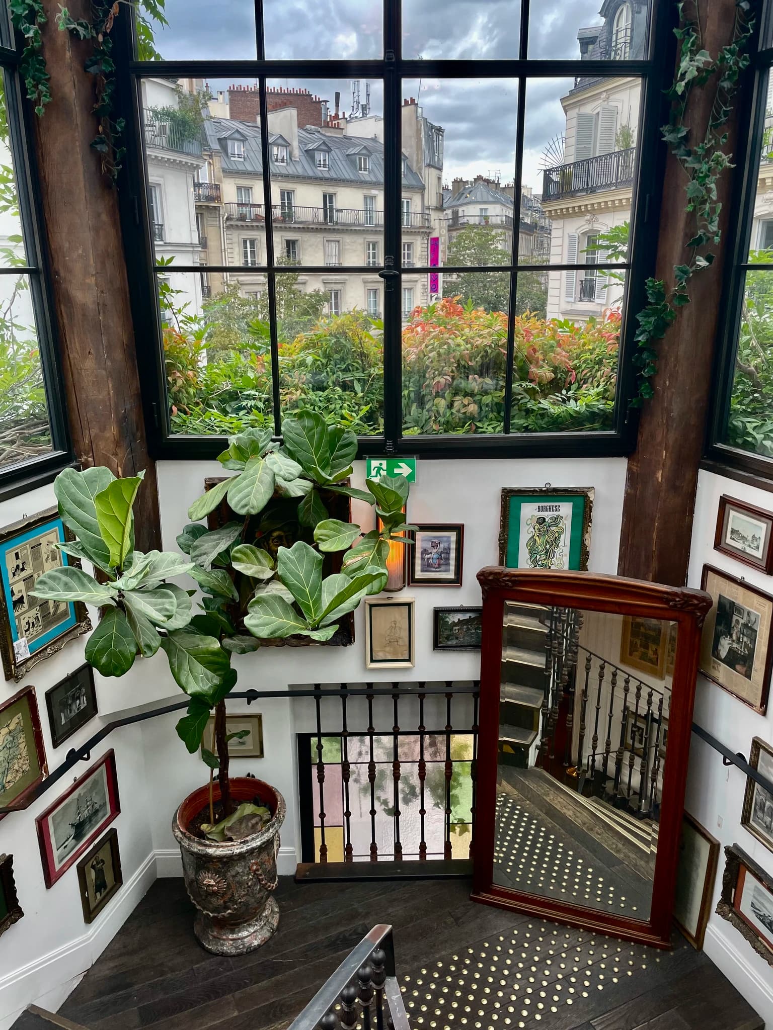 Interior of Cafe Pink Mama in Paris